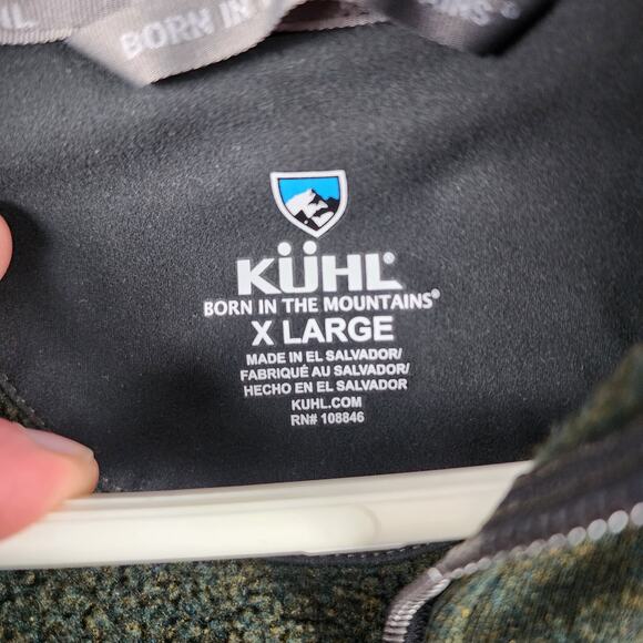 KÜHL Ryzer 1/4 Zip Pullover Men's XL Green Fleece Performance Jacket 2268200 - Picture 3 of 8